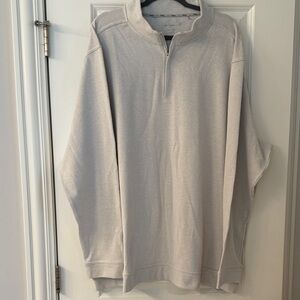 Walter Hagen Men's Light Beige Zip-Up Sweater